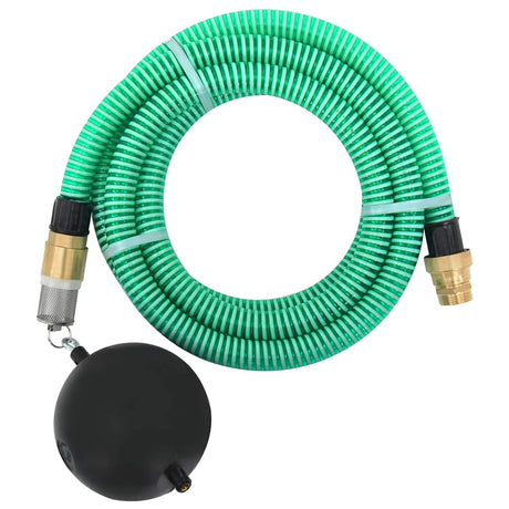Wąż ssący vidaxl z mosiężnymi sprzężeniami 1.1 '' 5 m PVC zielony