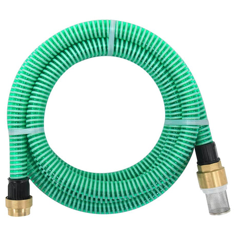 Wąż ssący vidaxl z mosiężnymi sprzężeniami 1.1 '' 7 m PVC zielony