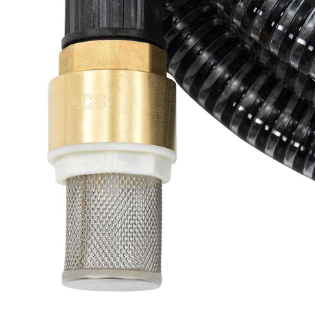 Wąż ssania vidaxl z mosiężnymi sprzężeniami 1.1 '' 4 m PVC czarny