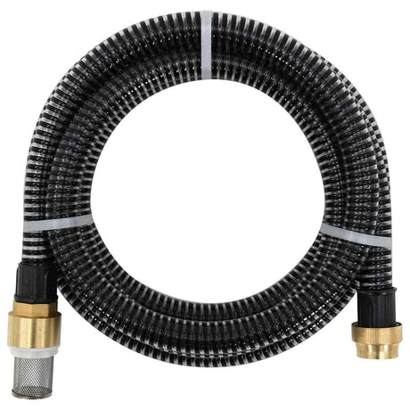 Wąż ssania vidaxl z mosiężnymi sprzężeniami 1.1 '' 20 m PVC czarny