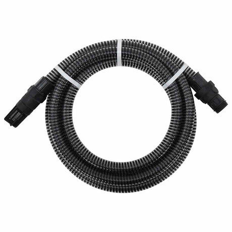 Wąż ssania vidaxl ze sprzężeniami PVC 1.1 '' 10 m PVC czarny