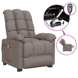 Vidaxl massagestoel elektrisch stof taupe