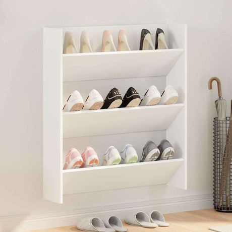 Vidaxl Wall Shoe ShoeTet 80x18x90 cm Właściwą drewnianą białą