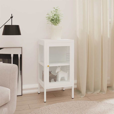 Vidaxl dressoir 38x35x70 cm metaal en glas