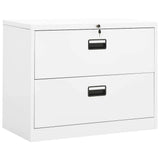 Vidaxl archiefkast 90x46x72,5 cm staal wit