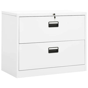 Vidaxl archiefkast 90x46x72,5 cm staal wit