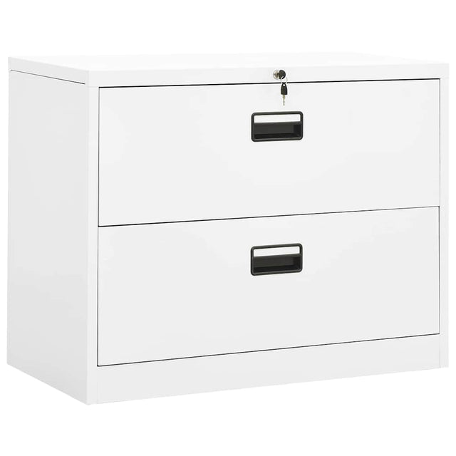 Vidaxl archiefkast 90x46x72,5 cm staal wit
