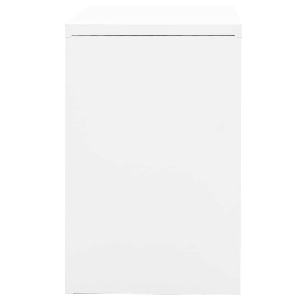 Vidaxl archiefkast 90x46x72,5 cm staal wit
