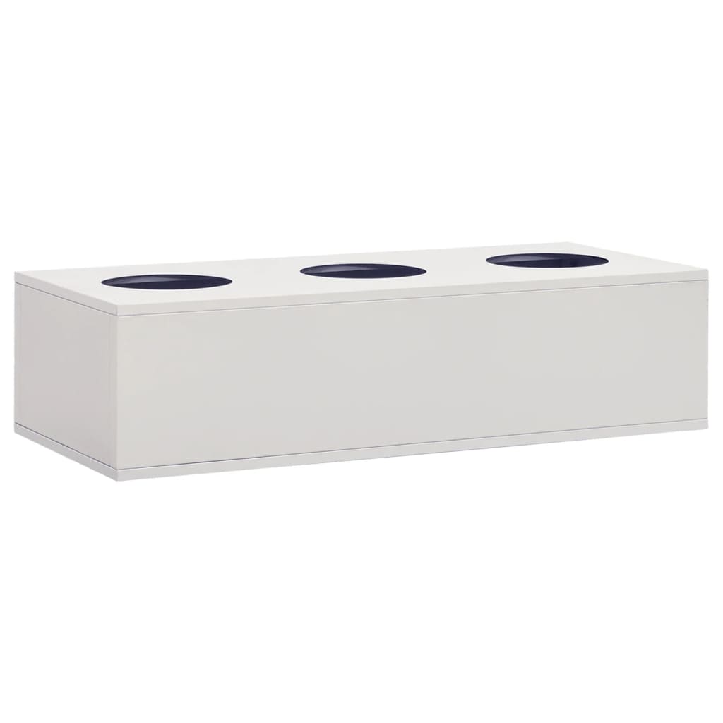 Vidaxl Office Flower Box 90x40x23 cm Steel jasnoszary