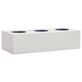 Vidaxl Office Flower Box 90x40x23 cm Steel jasnoszary