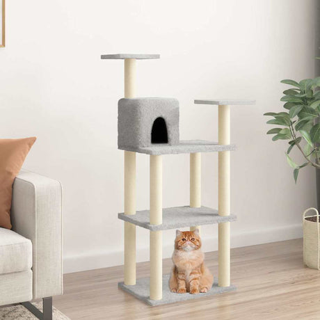 Vidaxl Cat Scrating Post z Sisal Scrating Posts 118,5 cm jasnoszary