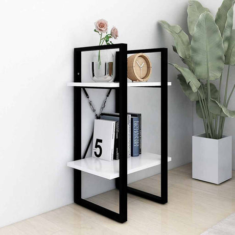 Vidaxl boekenkast met 2 schappen 40x30x70 cm bewerkt hout wit