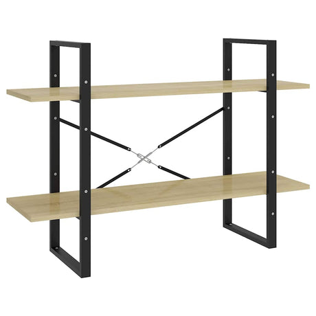 Vidaxl boekenkast met 2 schappen 100x30x70 cm hout sonoma eiken