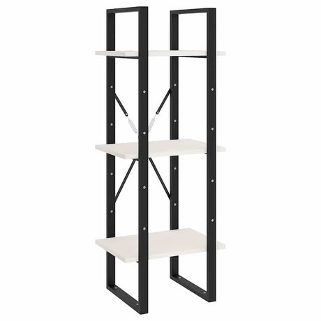 Vidaxl boekenkast met 3 schappen 40x30x105 cm massief grenenhout wit