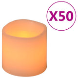 Vidaxl Candles 50 ST LED LEK WŁOSKA BIAŁA