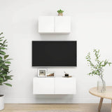 Vidaxl 2-delige tv-meubelset bewerkt hout wit