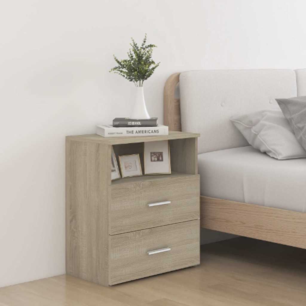 Vidaxl nachtkastjes 2 st 50x32x60 cm sonoma eikenkleurig