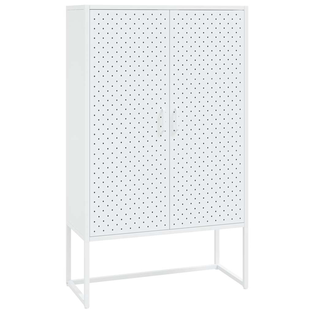 Vidaxl hoge kast 80x35x135 cm staal wit