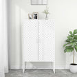Vidaxl hoge kast 80x35x135 cm staal wit
