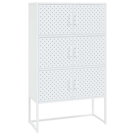 Vidaxl hoge kast 80x35x135 cm staal wit