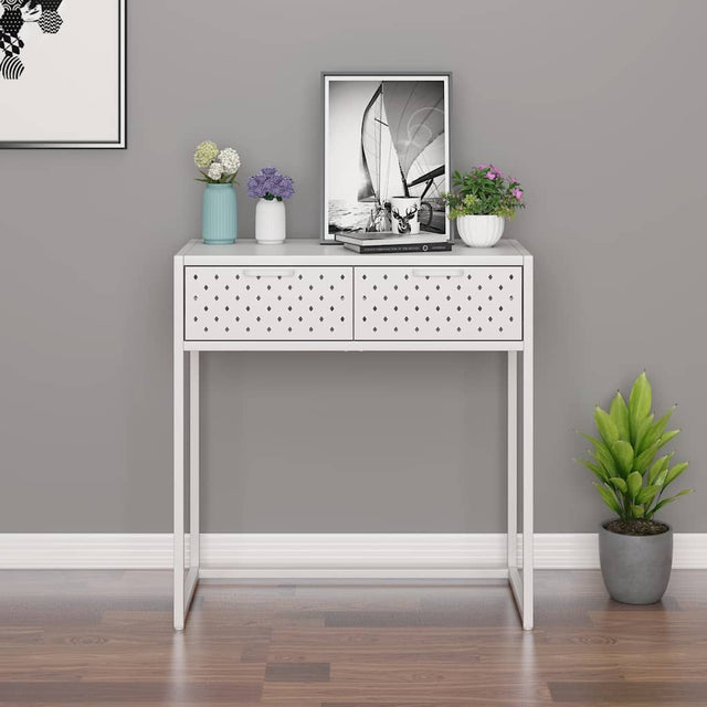 Vidaxl wandtafel 72x35x75 cm staal wit