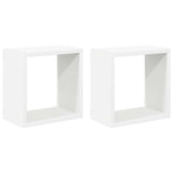 Vidaxl wandschappen kubus 2 st 26x15x26 cm wit