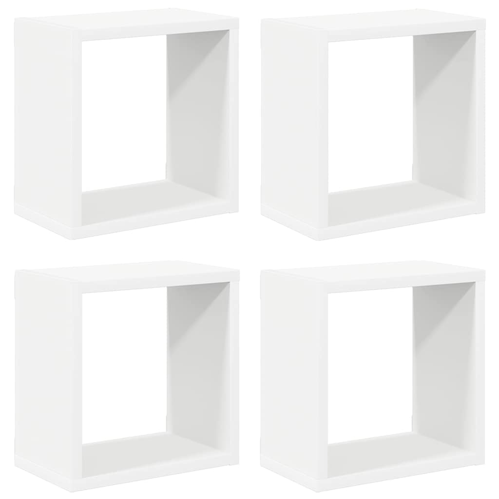 Vidaxl wandschappen kubus 4 st 26x15x26 cm wit