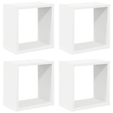 Vidaxl wandschappen kubus 4 st 26x15x26 cm wit