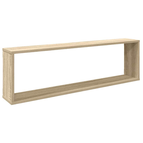 Vidaxl wandschappen kubus 2 st 100x15x30 cm bewerkt hout sonoma eiken