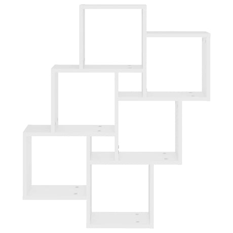 Vidaxl wandschap kubus 78x15x93 cm bewerkt hout wit