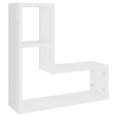 Vidaxl wandschappen 2 st 50x15x50 cm bewerkt hout wit