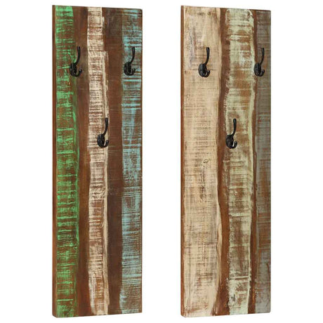 Wieszaki ścienne Vidaxx 2 szt. 36x3x110 cm z litego drewna pochodzącego z recyklingu
