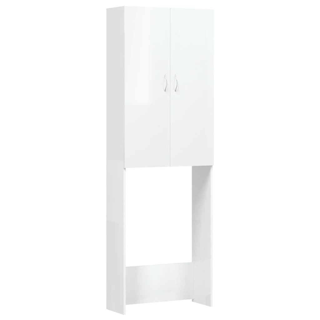 Szafka pralka Vidaxl 64x25.5x190 cm White Gloss White