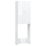 Szafka pralka Vidaxl 64x25.5x190 cm White Gloss White