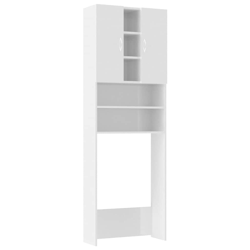 Szafka pralka Vidaxl 64x25.5x190 cm White Gloss White