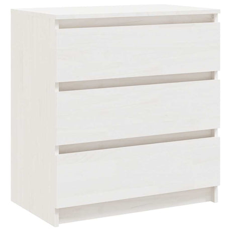 Vidaxl nachtkastje 60x36x64 cm massief grenenhout wit