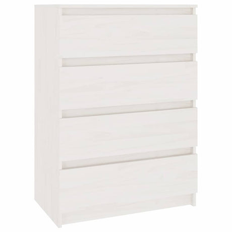 Vidaxl bijzetkast 60x36x84 cm massief grenenhout wit
