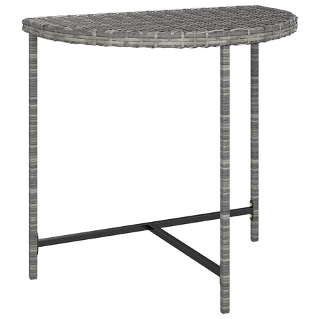 Vidaxl tuintafel 80x50x75 cm poly rattan grijs