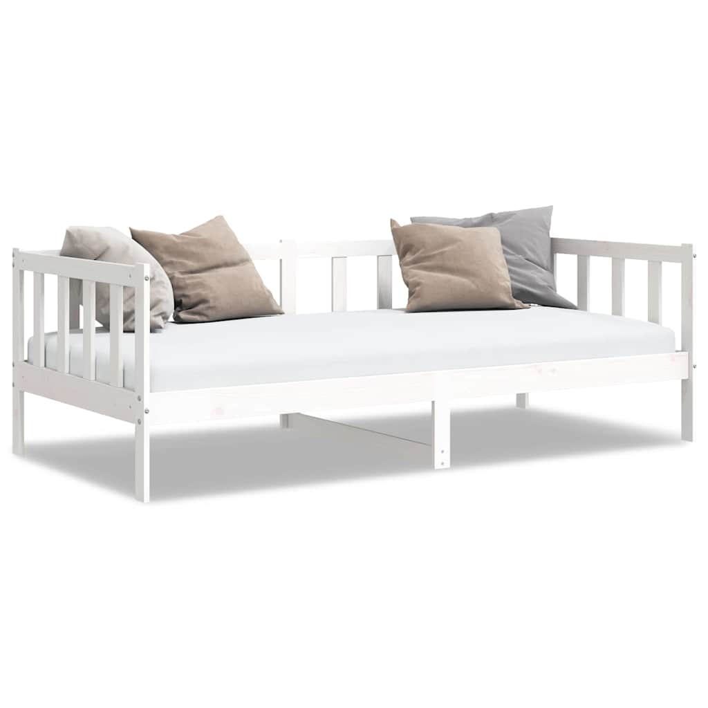 Vidaxl bedbank massief grenenhout wit 90x200 cm