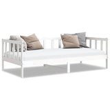 Vidaxl bedbank massief grenenhout wit 90x200 cm