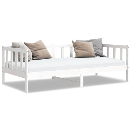 Vidaxl bedbank massief grenenhout wit 90x200 cm