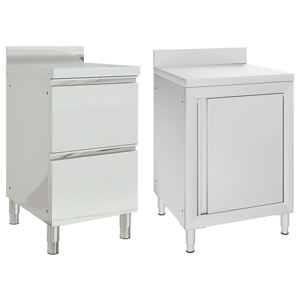 Vidaxl Kitchen Szaflets Commercial 2 ST STAIL STAT