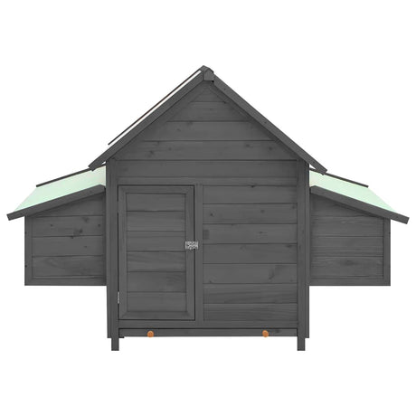 Vidaxl kurczak Coop 150x96x110 cm stały poring szary i biały