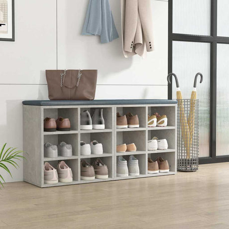 Vidaxl schoenenkasten 2 st 52,5x30x50 cm betongrijs