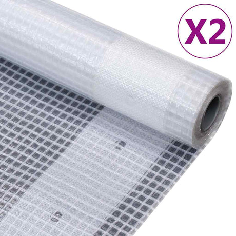 Plandeki Vidaxx 2 szt. leno 260 g m² 1,5x5 m biały