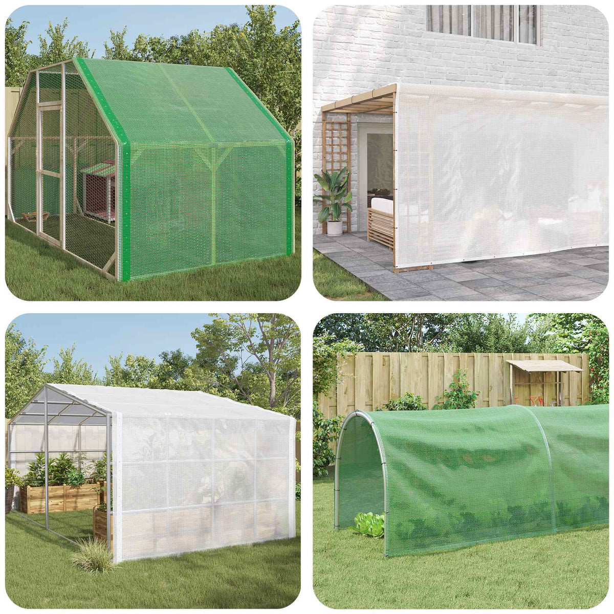 Plandeki Vidaxx 2 szt. leno 260 g m² 4x10 m biały