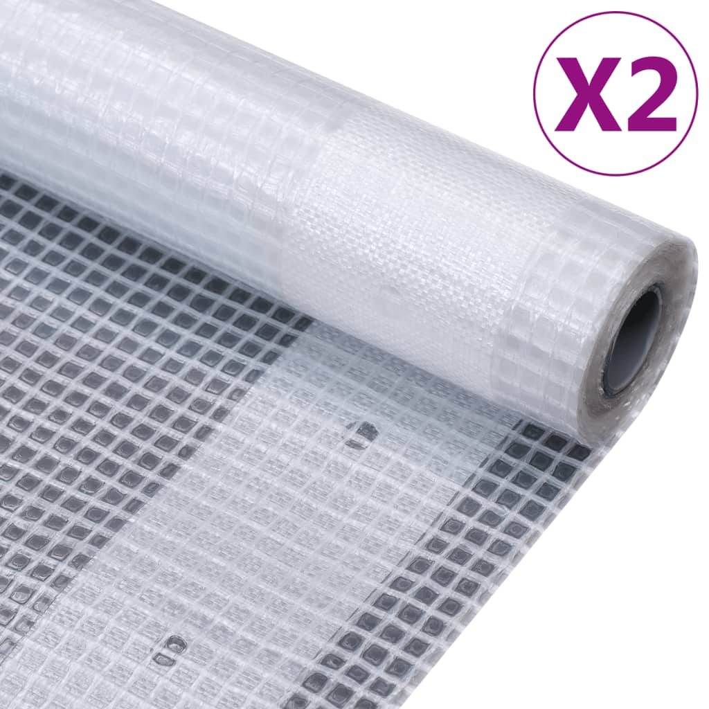 Vidaxl Depsiles 2 St Leno 260 g m² 4x15 m biały