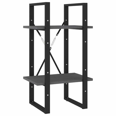 Vidaxl boekenkast met 5 schappen 40x30x175 cm massief grenenhout grijs