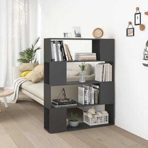Vidaxl boekenkast kamerscherm 100x24x124 cm grijs