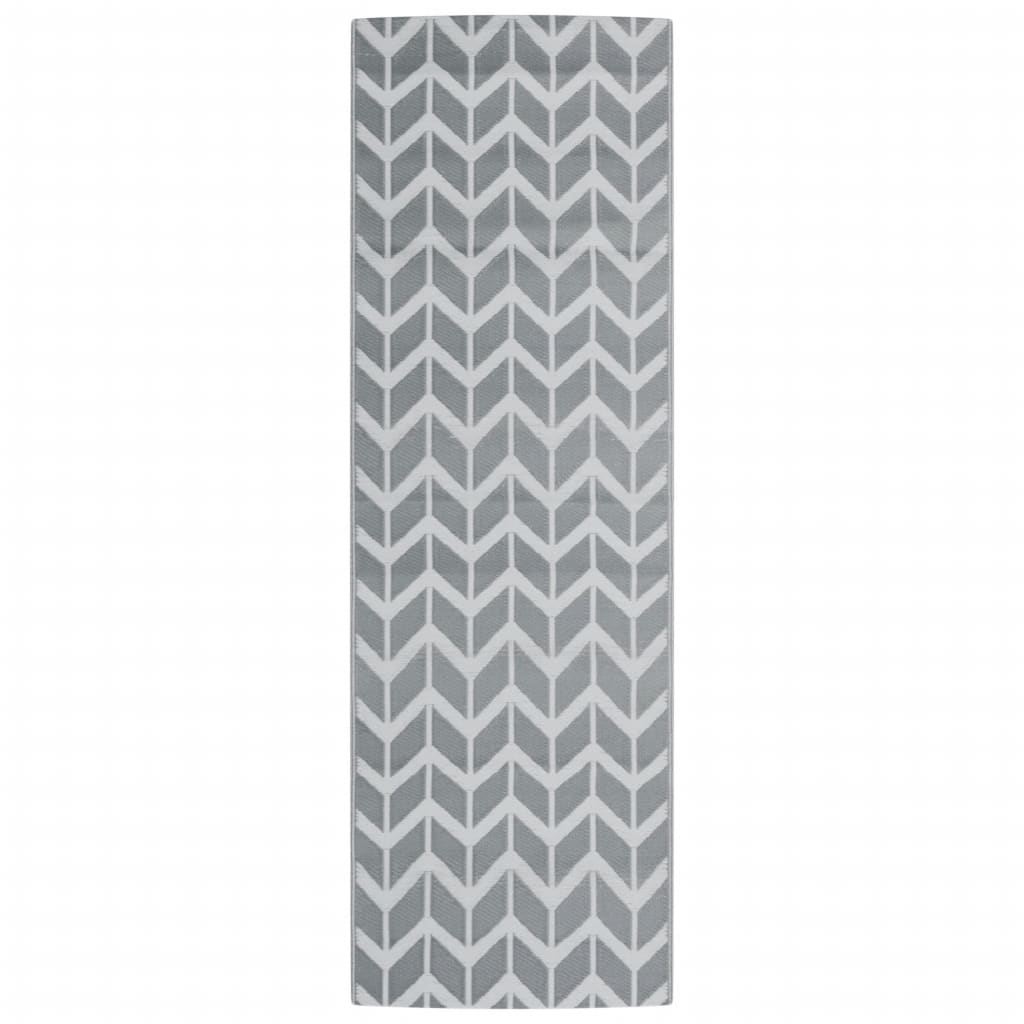 Vidaxl zewnętrzny dywan Arakil 80x250 cm PP Grey